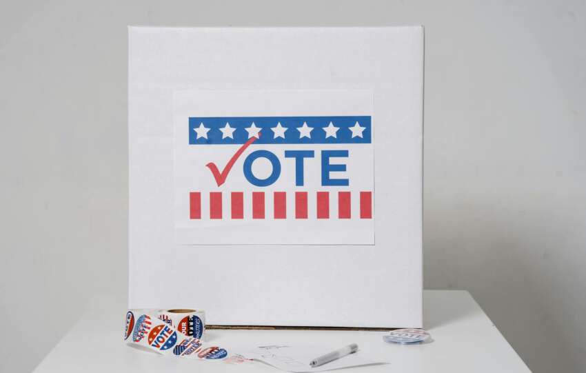 A White Ballot Box