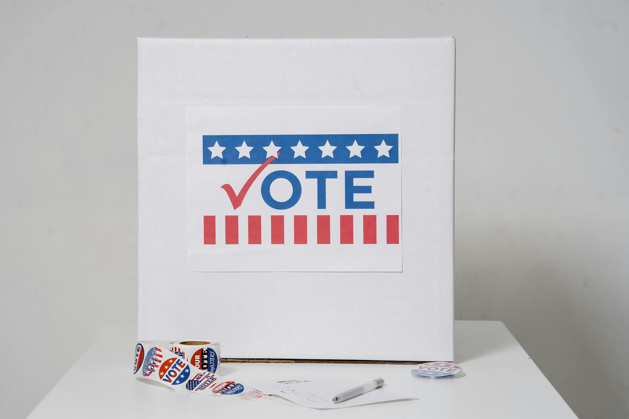 A White Ballot Box