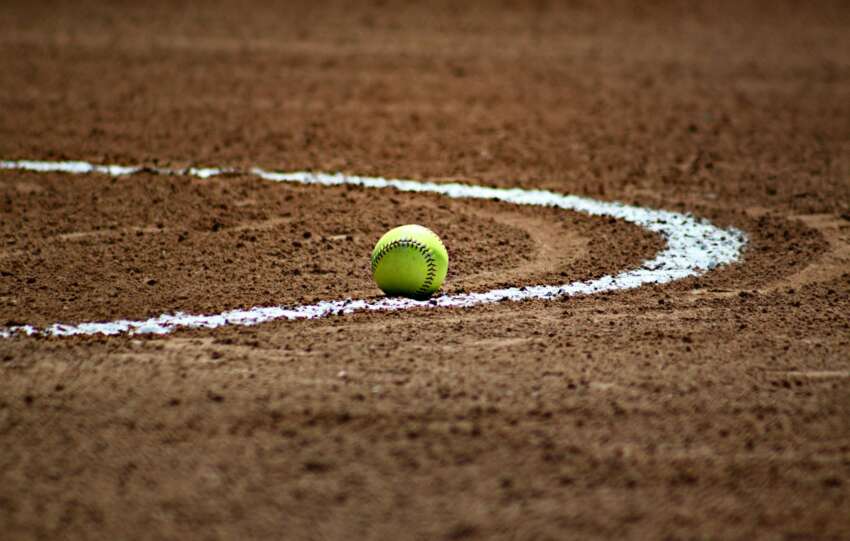 Green Tennis Ball in White Circular Line