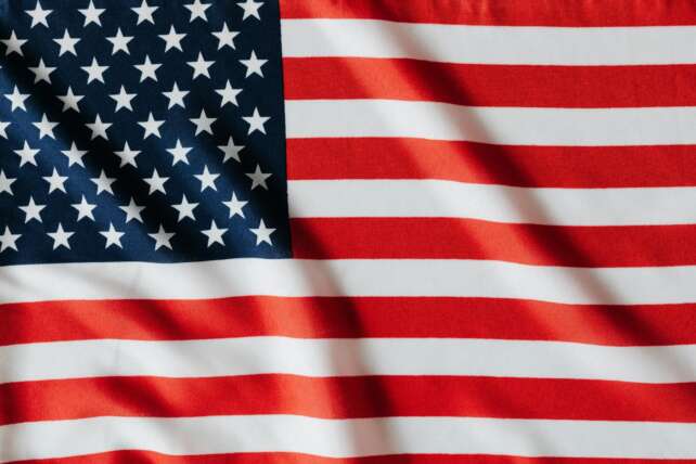 Detailed close-up of the American flag showcasing vibrant colors and texture.