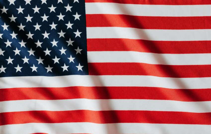 Detailed close-up of the American flag showcasing vibrant colors and texture.