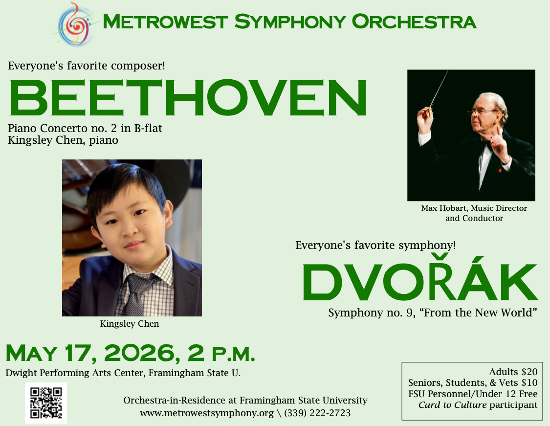 Metrowest Symphony Orchestra Season Finale—May 17